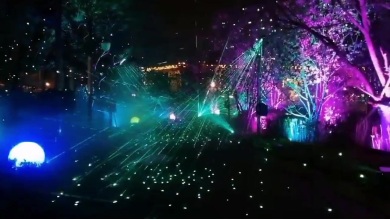 LAYU GLD05RGB 2watt white color starry laser light outdoor installation project