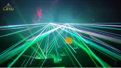 LAYU AL10RGB with 10watt RGB laser power installed in nightclub